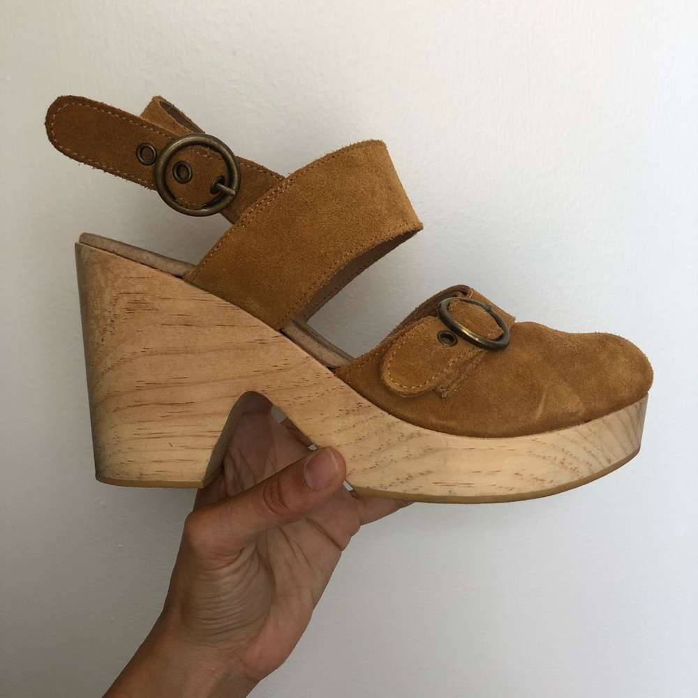 Free People Park Circle Suede Clogs, Size 38/8